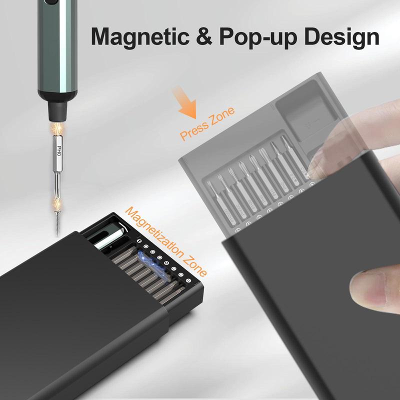 68-in-1 Electric Screwdriver Set, Magnetic & Pop-up Design Mini Electric Precision Screwdriver Set for Repairing Electronics, Men Gifts, Cordless Tool Kit, Hardware, Tool Kit, Power Tool, Tool Box