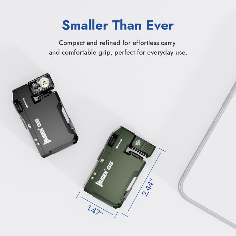 Premium Rotatable RGB Mini Pocket Flashlight, 400 Lumens, USB-C Rechargeable, Magnetic Clip, Ideal for Work, Travel, and Gear Bags