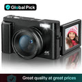 4K Digital Camera for Photography & Video Autofocus, 48MP Vlogging Camera, Compact Camera 16X Digital Zoom with 3.0 Inch Flip Screen, 32G SD Card