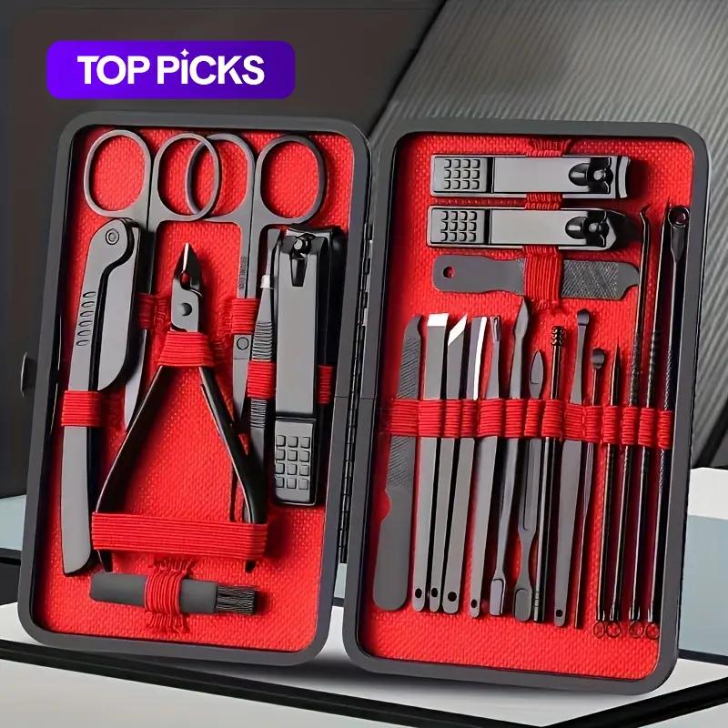 Big Sale! 5 Packs of 24-Piece Set | Portable Nail Clipper Set, Stainless Steel Manicure & Pedicure Kit for Home & Travel #TOP PICKS