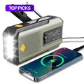 Hand-Crank/Solar Radio, Emergency Audio Radio Equipment with 2000mAh Power Bank & LED Light, Summer Portable Compact SOS Alarm Weather Radio, Multifunctional Radio, Outdoor Essentals, Gift #TOP PICKS