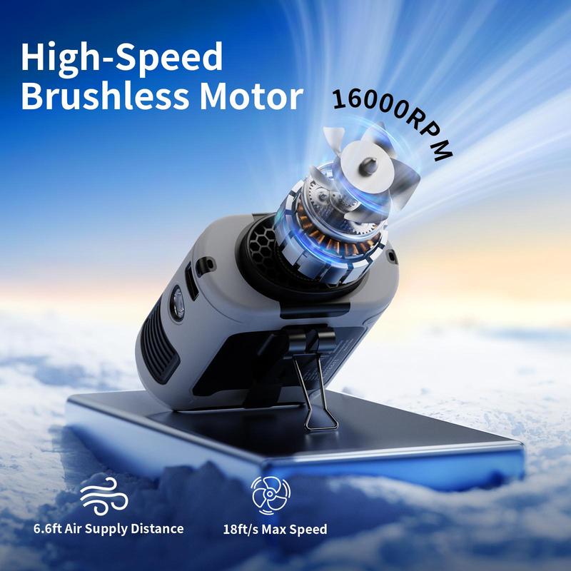 Big Sale - 10000mAh/14500mAh Power Bank & Portable Waist Fan, Clip-on Wearable Belt Personal Fan with Flashlight, 40H/67H Cooling for Outdoor