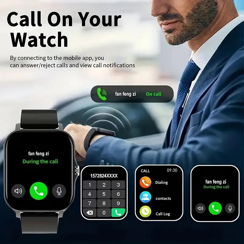 Smart watch, wireless calling/dialing, multi sport mode, call reminder and rejection, SMS reminder, message reminder, various APP reminders