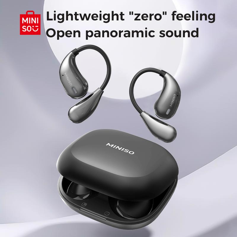 Wireless Earbuds Open Ear Earbuds Bluetooth 5.4, IPX5 Waterproof,35Hrs Playtime,On Ear Headphones Immersive Premium Sound Long Distance Connection Headset with Charging Case,Light-Weight Headphones Built-in Microphone