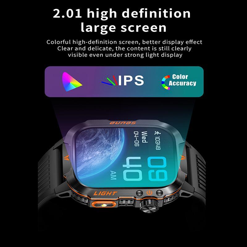 Multi-functional Smart Watch with Flashlight Compass, Fashionable Digital Watch with Heart Rate Monitoring & Sleep Tracking, Sports Watch with Multiple Sports Modes for Women & Men