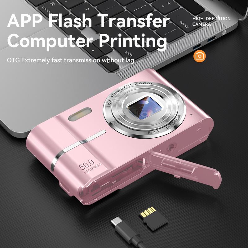 FHD 1080P Digital Camera with SD Card, 16X Digital Zoom, Pocket-Sized Portable Point and Shoot Camera for Teenagers, Students & Adults, Tech Gadgets for Gift