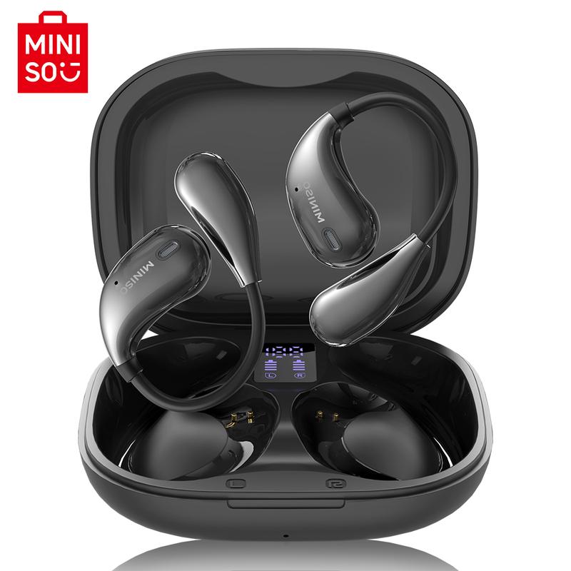 Wireless Earbuds Open Ear Earbuds Bluetooth 5.4, IPX5 Waterproof,35Hrs Playtime,On Ear Headphones Immersive Premium Sound Long Distance Connection Headset with Charging Case,Light-Weight Headphones Built-in Microphone