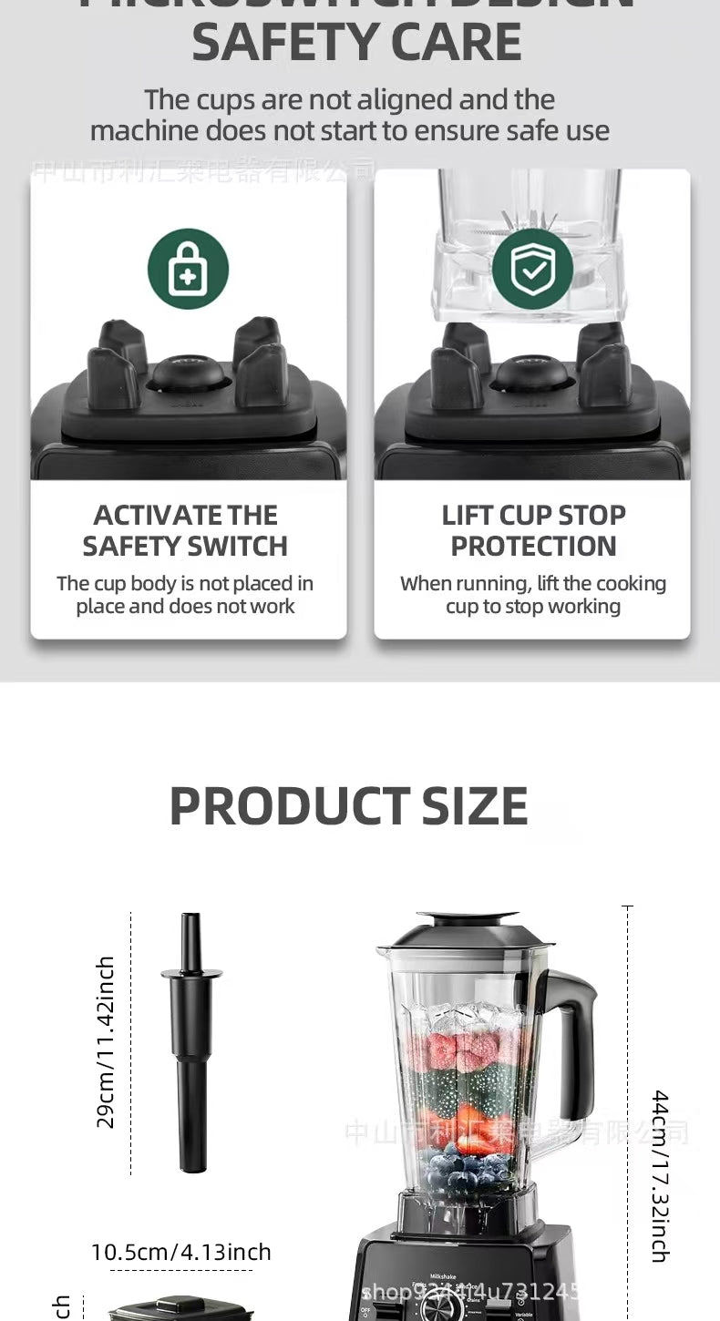 Professional Blender Kitchen for Blender 68oz BPA Free 2 Containers Countertop Blenders Ice Crushing&Max.2400Watts/1000Watts Blender and Grinder Combo 25000RPM , Smoothies/Juice/Nuts BUTTER/Food Processor/Kitchen Appliances /SMARTLIVING