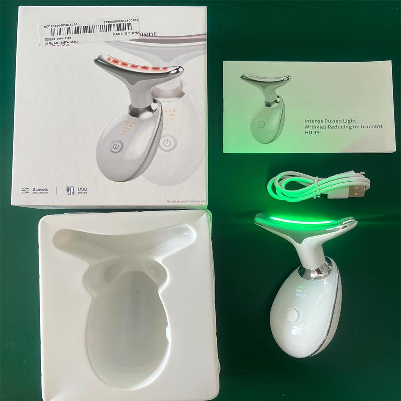 Facial Beauty Instrument: 3-in-1 Neck Massager for Face, Neck & Leg – Fun Touch for Daily Relaxation