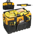 Tool Bag, 20-inch Tool Organisers, 600 Denier Large Tool Bag for Home DIY & Equipment Storage, Yellow and Black