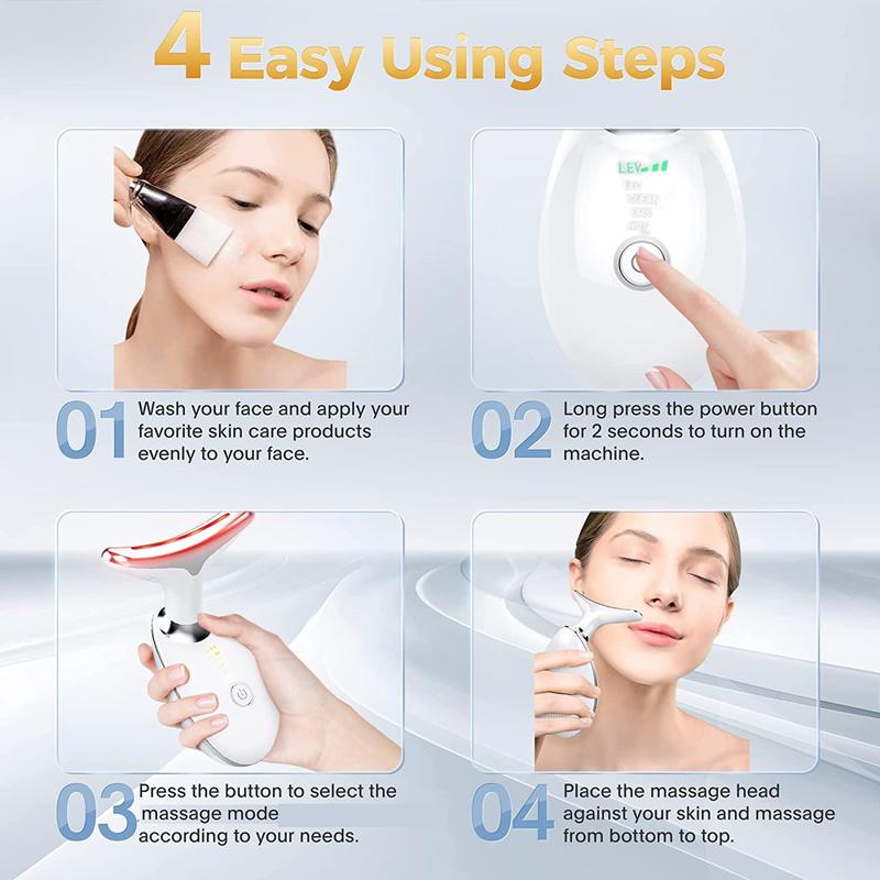 Facial Beauty Instrument: 3-in-1 Neck Massager for Face, Neck & Leg – Fun Touch for Daily Relaxation