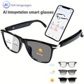 AI Smart Interpretation Glasses - 160 Languages Real-Time Translation | Built-in Chat GPT, HD Voice Calls & HIFI Music | Hands-Free Mic & Speaker | Color-Changing Lenses | Unisex for Daily Use, Sports & Fitness, Riding, Driving, Travel, Work, Study & More